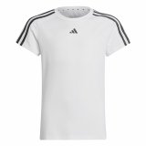 Unisex Kortrmet T-shirt Adidas Training Essentials 3S Hvid #1