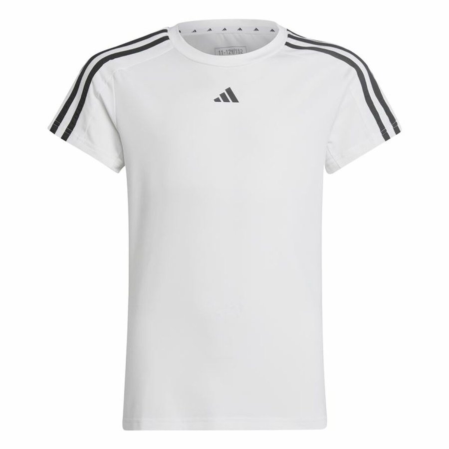 Unisex Kortrmet T-shirt Adidas Training Essentials 3S Hvid #1