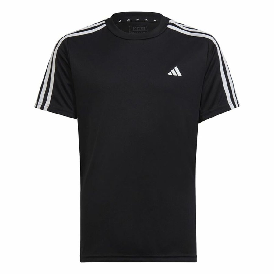 Kortrmet T-shirt til Brn Adidas Essentials 3S Sort #1