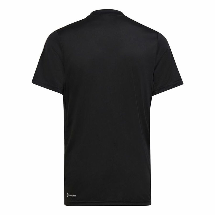 Kortrmet T-shirt til Brn Adidas Essentials 3S Sort #2