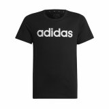 Brne Kortrmet T-shirt Adidas Essentils Logo Linear Sort #1