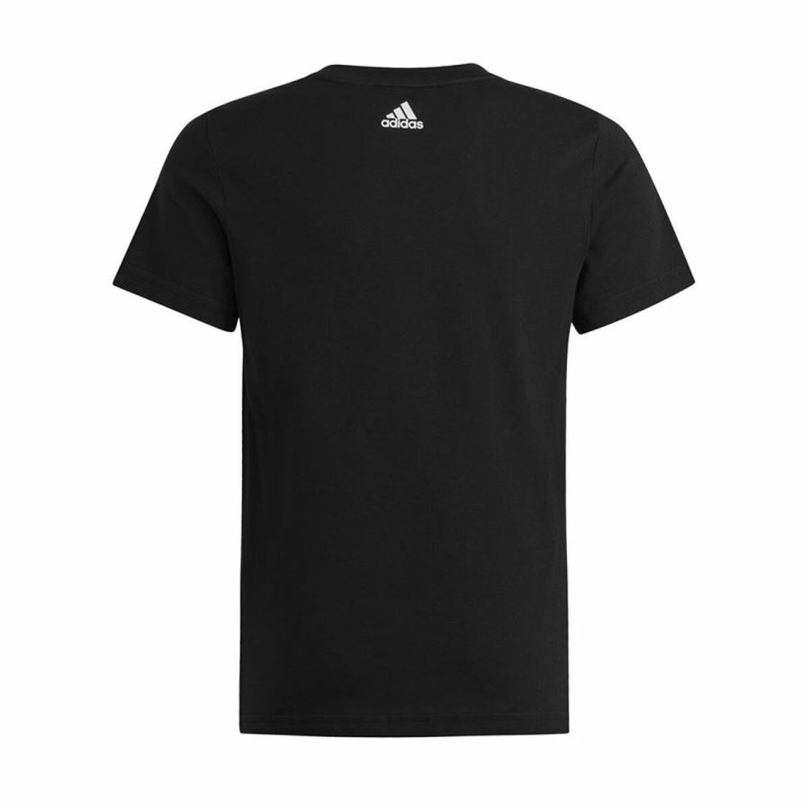 Brne Kortrmet T-shirt Adidas Essentils Logo Linear Sort #2