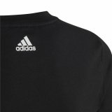 Brne Kortrmet T-shirt Adidas Essentils Logo Linear Sort #3