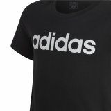 Brne Kortrmet T-shirt Adidas Essentils Logo Linear Sort #4
