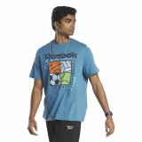 Kort�rmet T-shirt til M�nd Reebok GS Rec Center Bl� #5