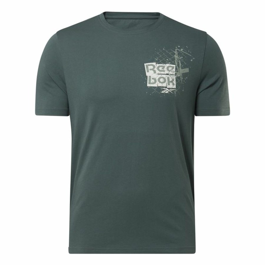 Kort�rmet T-shirt til M�nd Reebok Graphic Series Gr�n #1