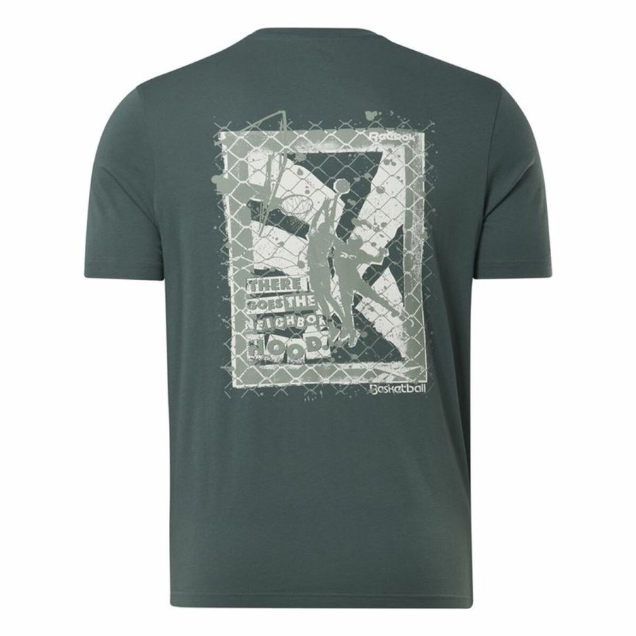Kort�rmet T-shirt til M�nd Reebok Graphic Series Gr�n #6