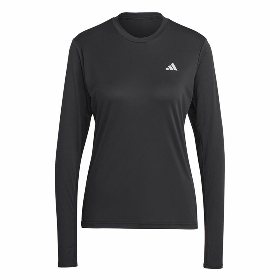 Kvinde Langrmet T-Shirt Adidas Run It Sort #1