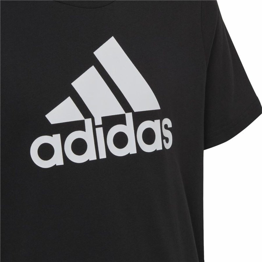 Brne Kortrmet T-shirt Adidas Big Logo Sort #4
