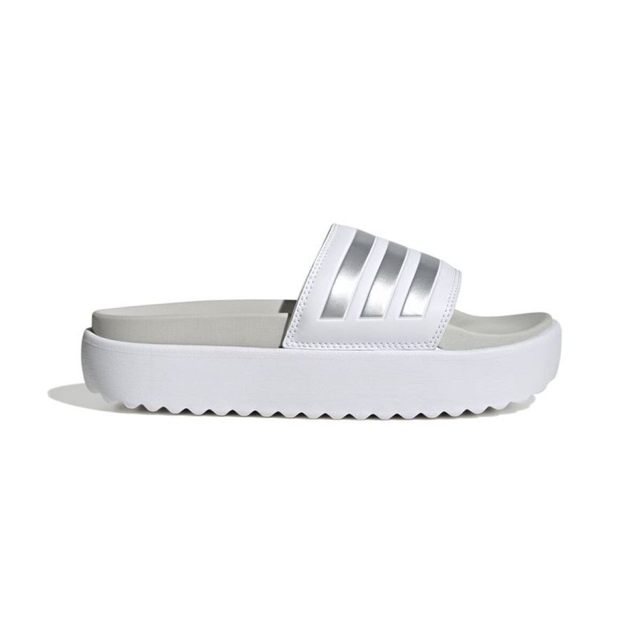 Klipklappere til damer Adidas Adilette Platform Hvid #1
