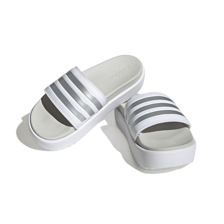 Klipklappere til damer Adidas Adilette Platform Hvid #5