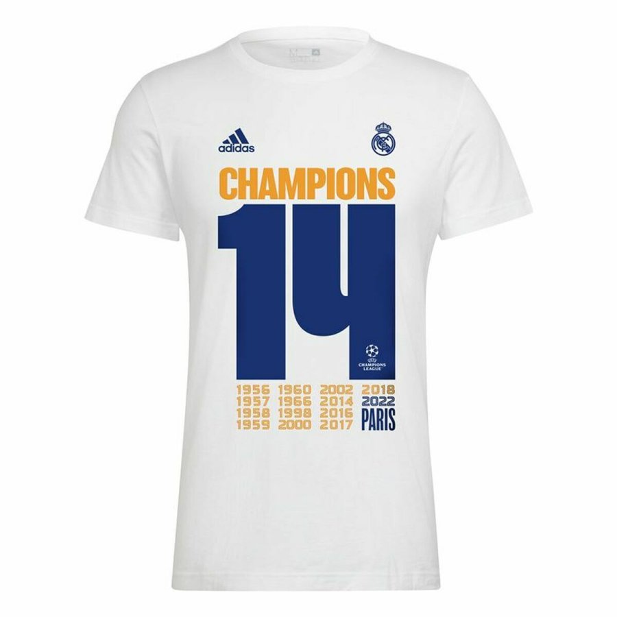 Kortrmet fodboldtrje til mnd Adidas Real Madrid Champions 2022 #1