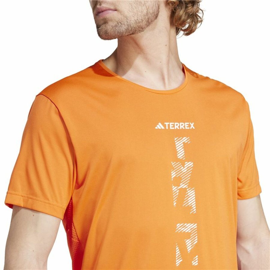 Kortrmet T-shirt til Mnd Adidas Agravic Terrex Orange #5