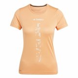 Kortrmet T-shirt til Kvinder Adidas Agravic Shirt Orange #1