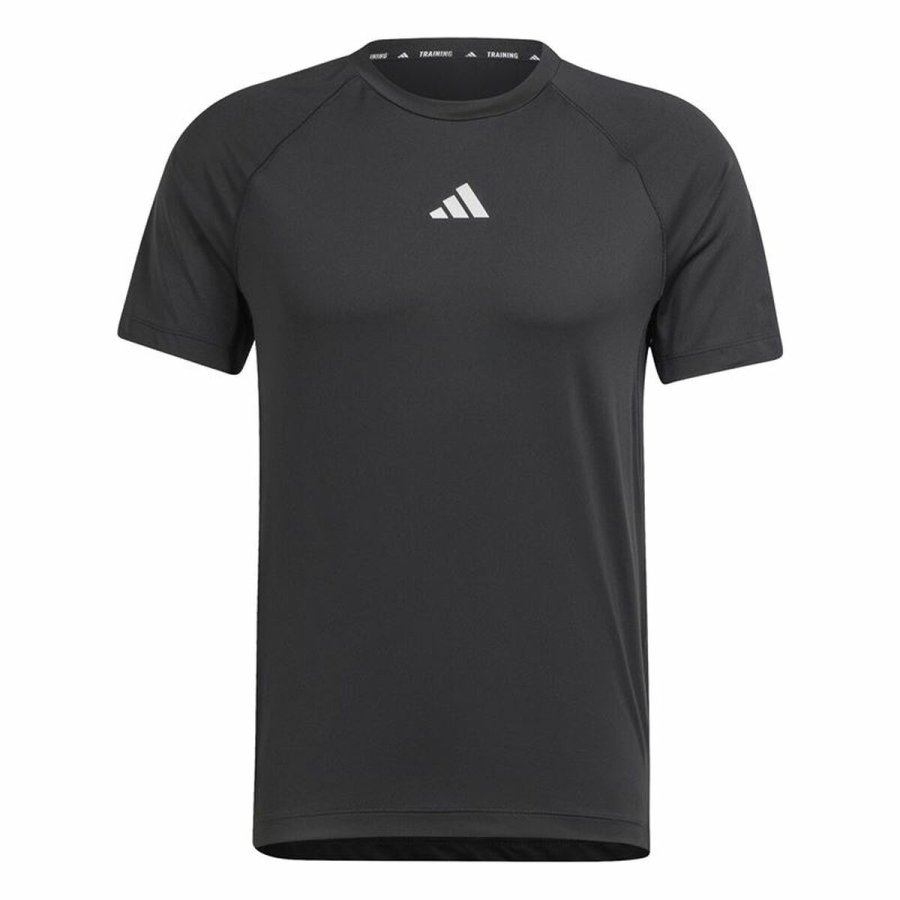 Kortrmet T-shirt til Mnd Adidas Essentials Gym+ Sort #1
