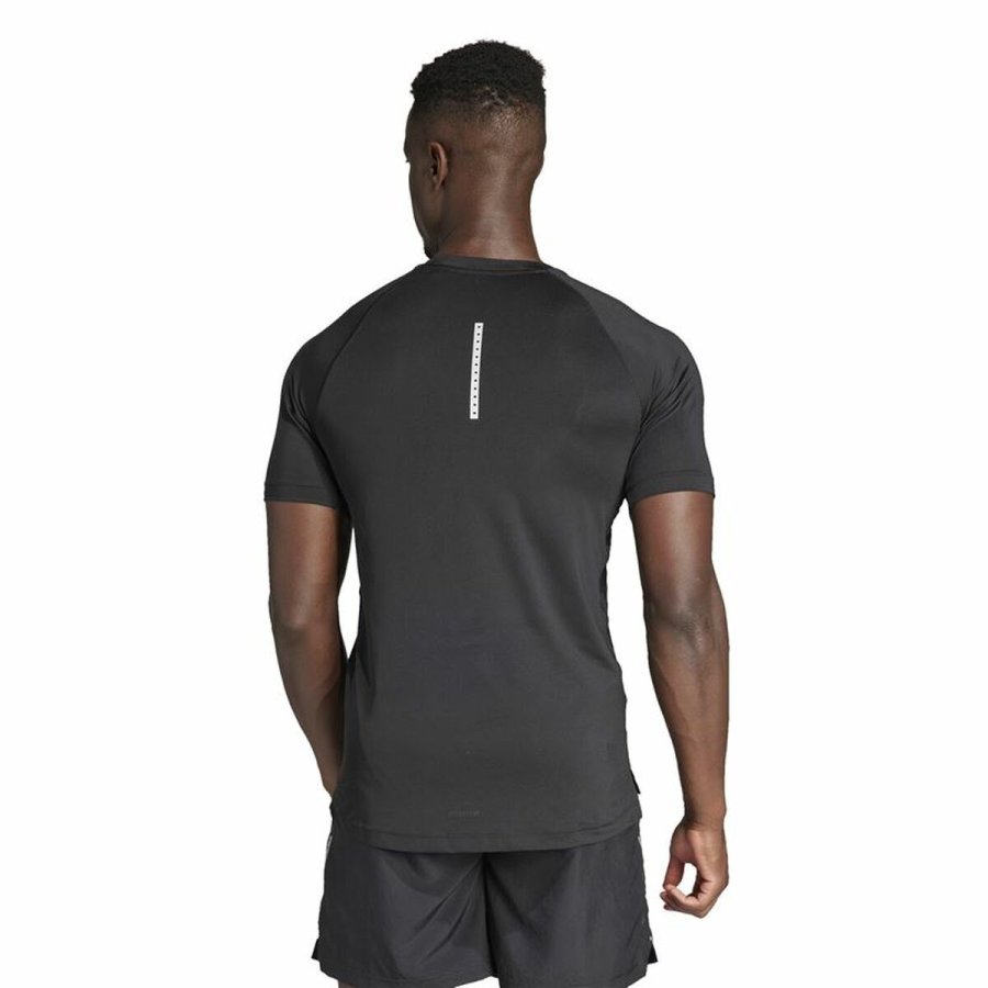 Kortrmet T-shirt til Mnd Adidas Essentials Gym+ Sort #6