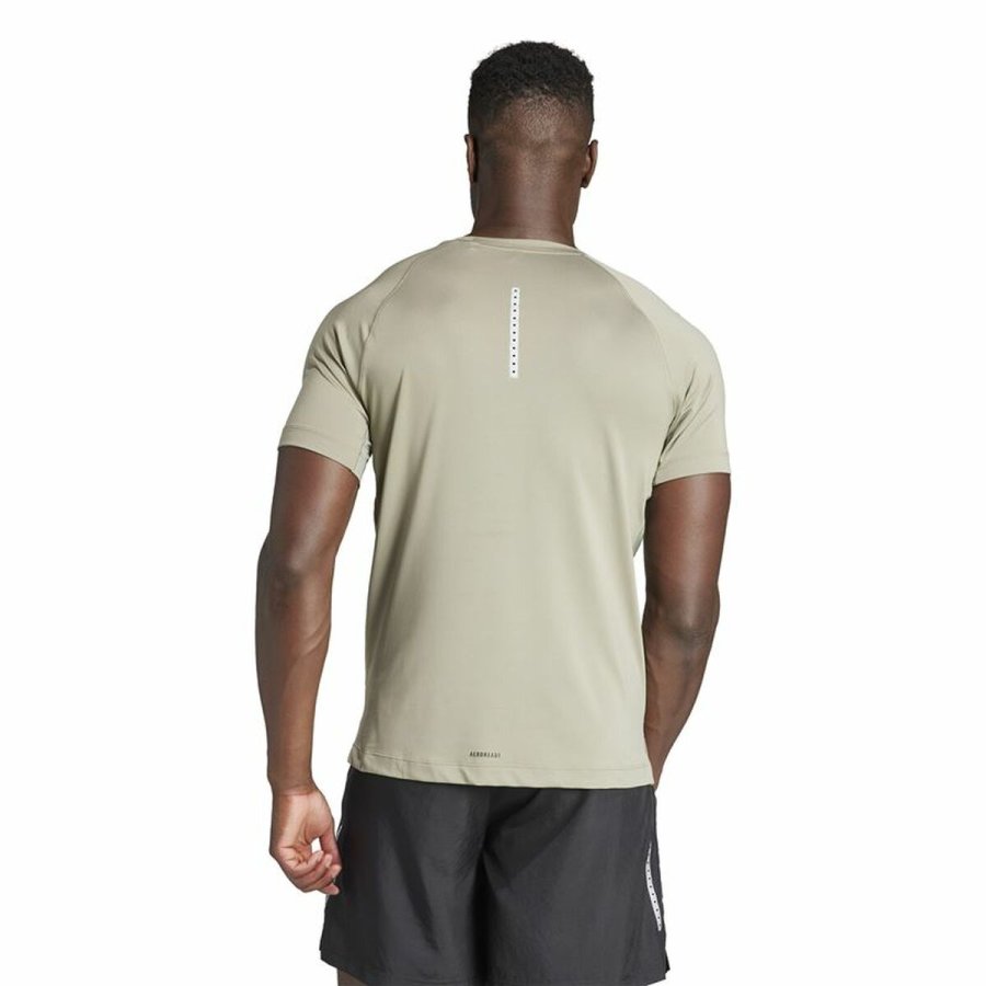 Kortrmet T-shirt til Mnd Adidas Essentials Gym+ Beige #3