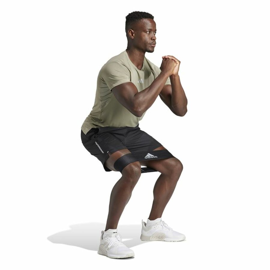 Kortrmet T-shirt til Mnd Adidas Essentials Gym+ Beige #4