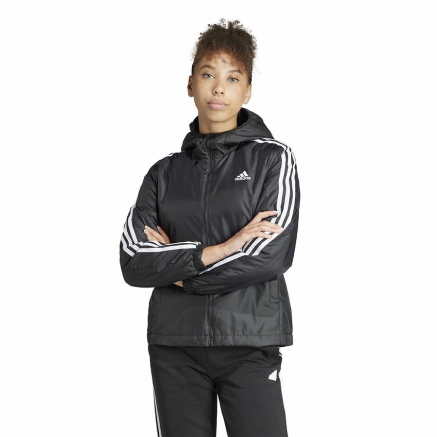 Sportsjakke til damer Adidas Essentials Sort #2