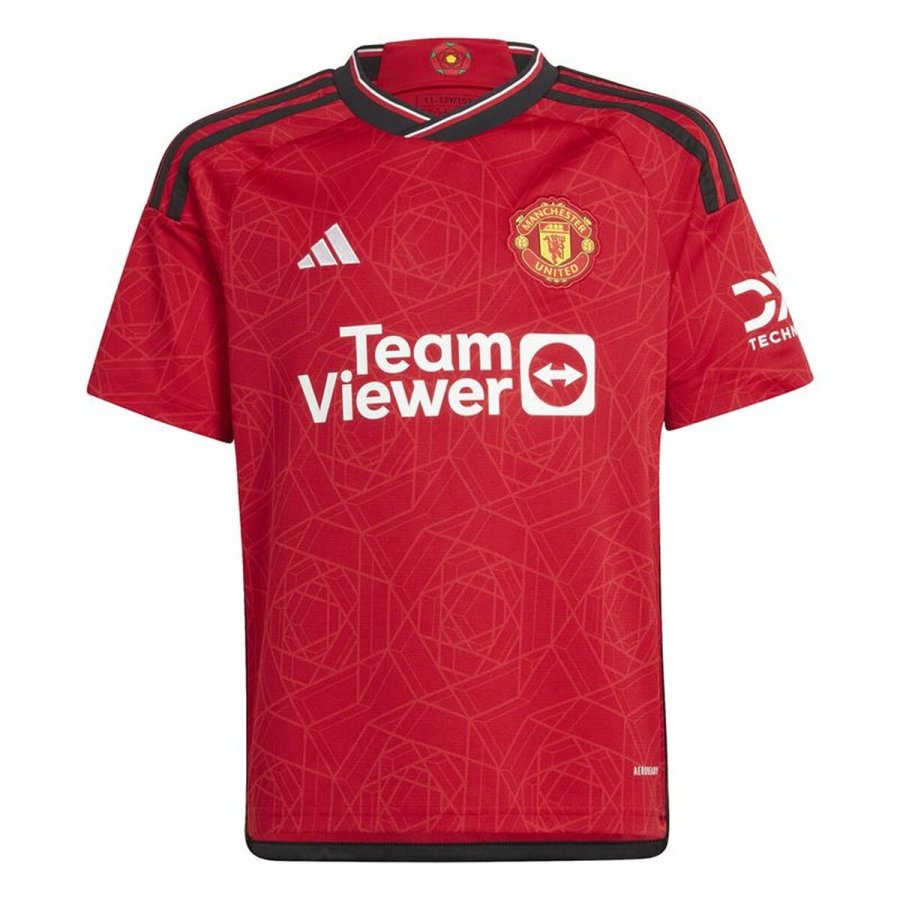 Kortrmet fodboldtrje til brn Adidas Manchester (7-8 r) #1