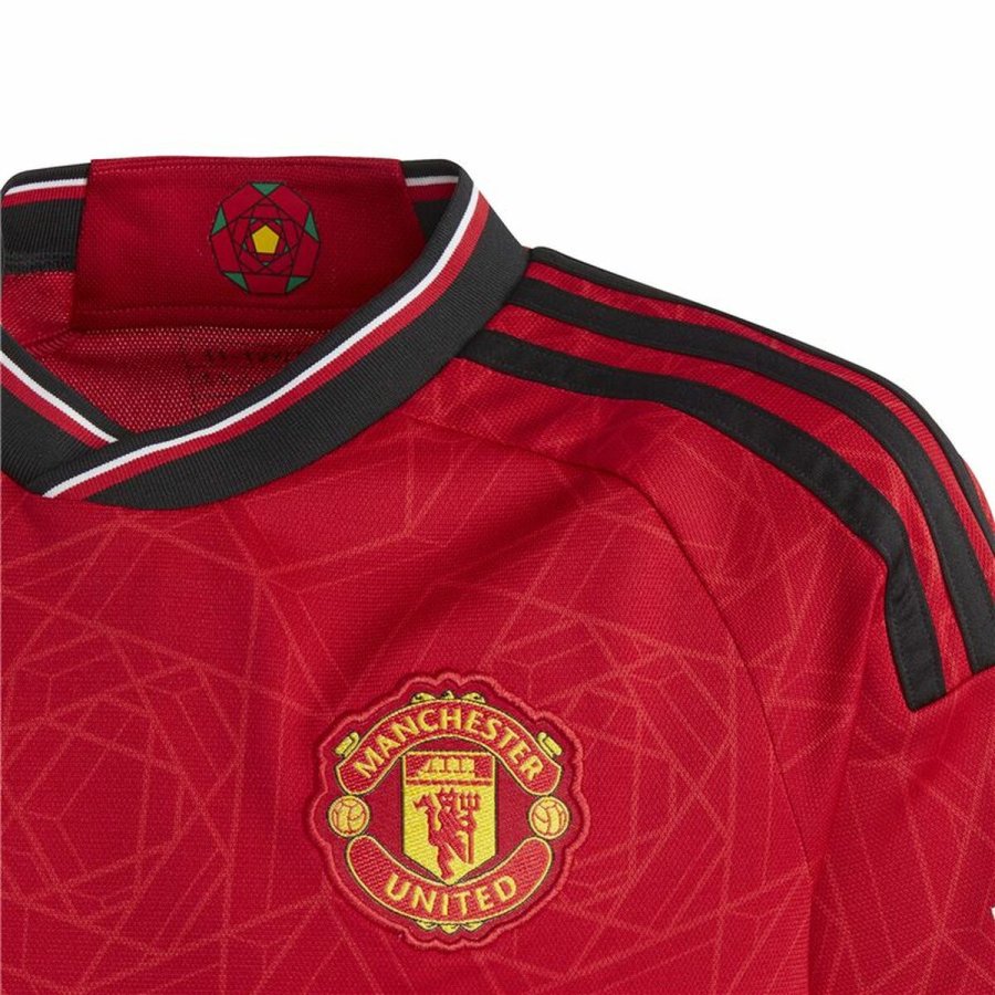 Kortrmet fodboldtrje til brn Adidas Manchester (7-8 r) #4
