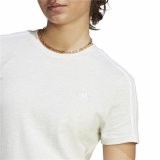 Kortrmet T-shirt til Kvinder Adidas 3S Hvid #4