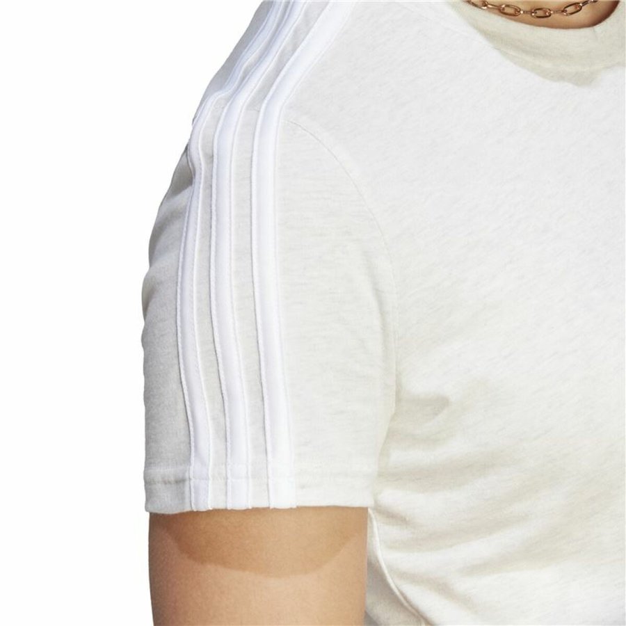 Kortrmet T-shirt til Kvinder Adidas 3S Hvid #5