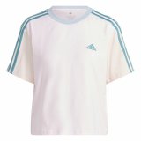 Kortrmet T-shirt til Kvinder Adidas 3S Cr Hvid #1