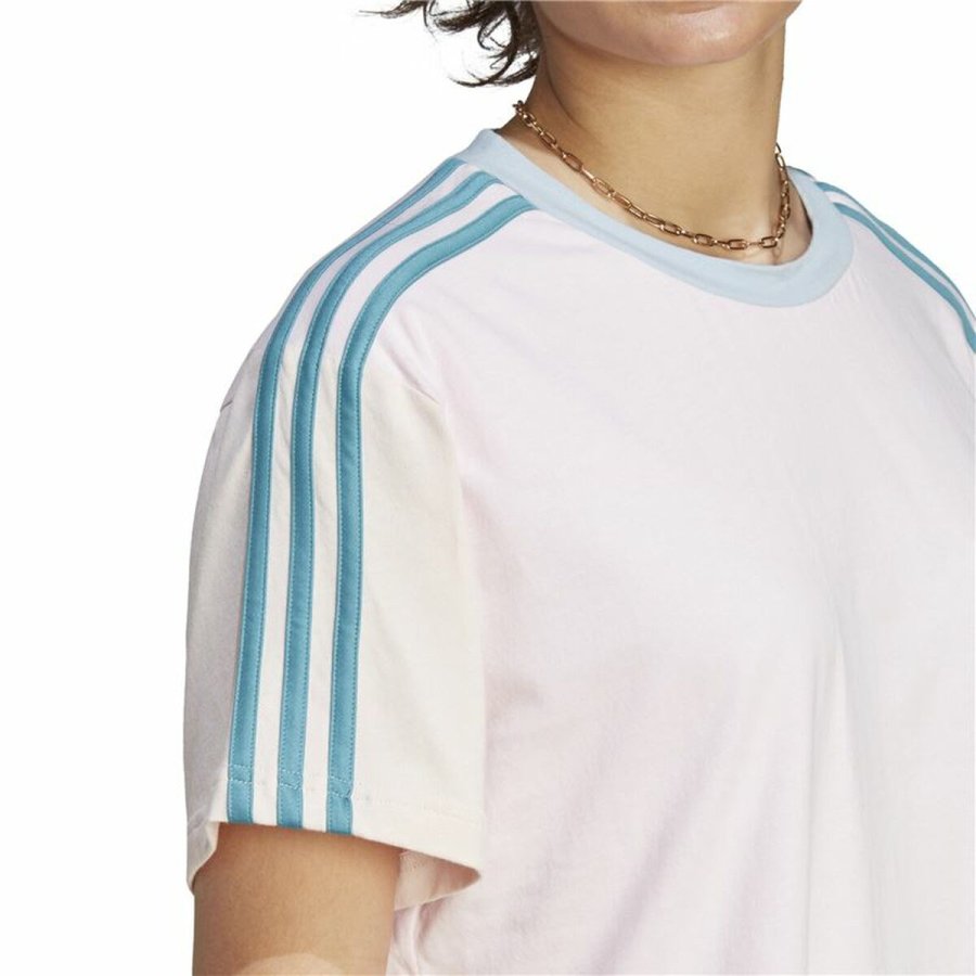 Kortrmet T-shirt til Kvinder Adidas 3S Cr Hvid #5