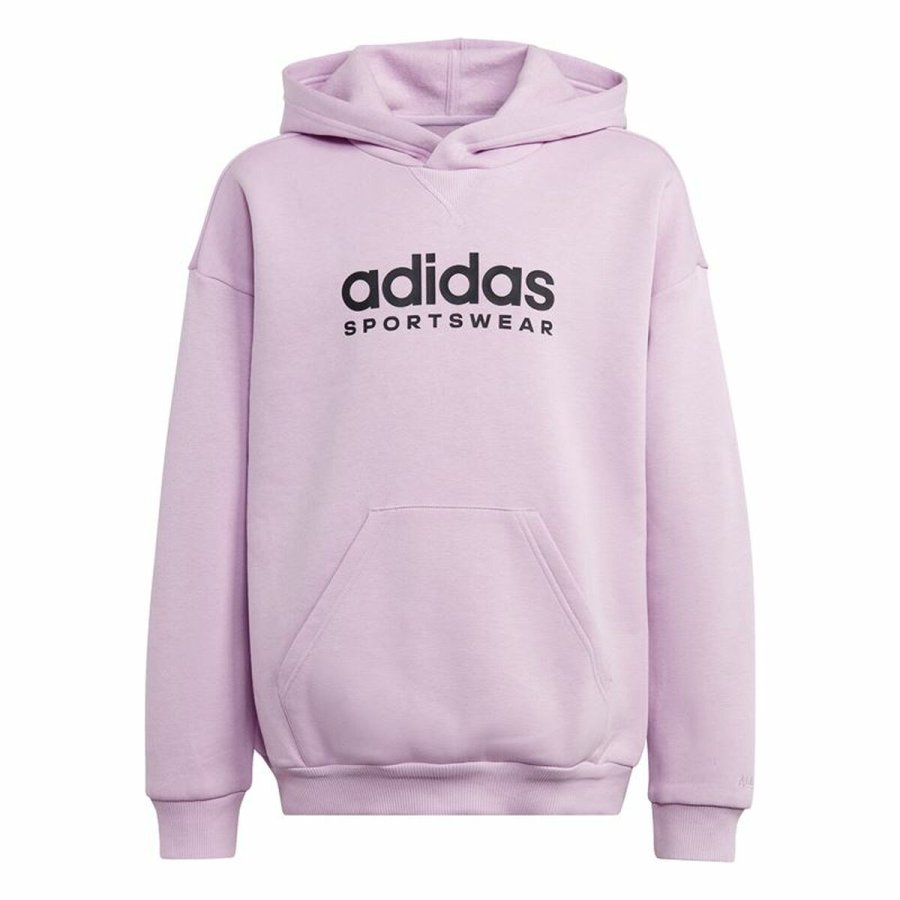 Sweatshirt med htte til piger Adidas All Szn Hd Pink #1