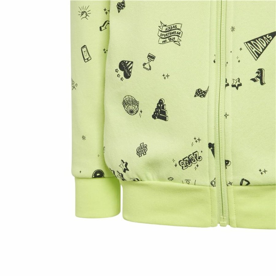 Trningsdragt til brn Adidas Lk Bluv Q3 Grn 2 Dele #7