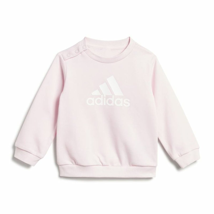 Trningsdragt til brn Adidas I Bos Jog Ft Pink #2
