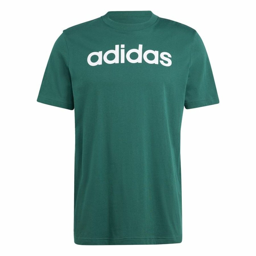 Kortrmet T-shirt til Mnd Adidas Linear Sj Oliven S #1