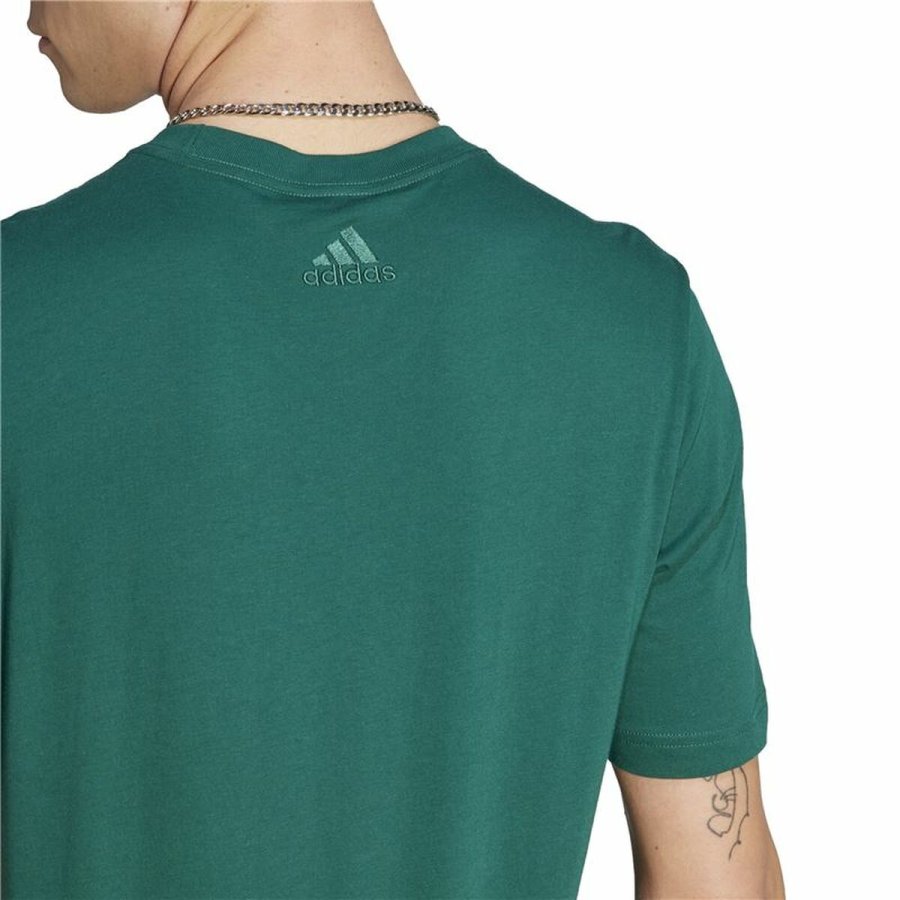 Kortrmet T-shirt til Mnd Adidas Linear Sj Oliven S #5