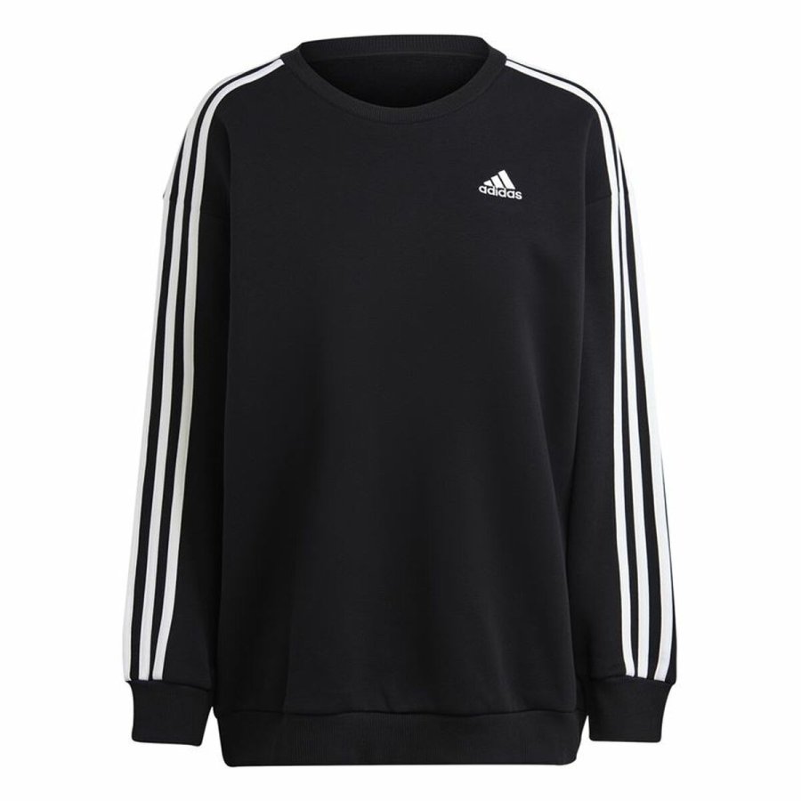 Sweaters uden Htte til Kvinder Adidas 3S Fl Os Swt Sort L/XL #1