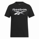 Kortrmet T-shirt til Kvinder Reebok Identity Big Logo Sort #1