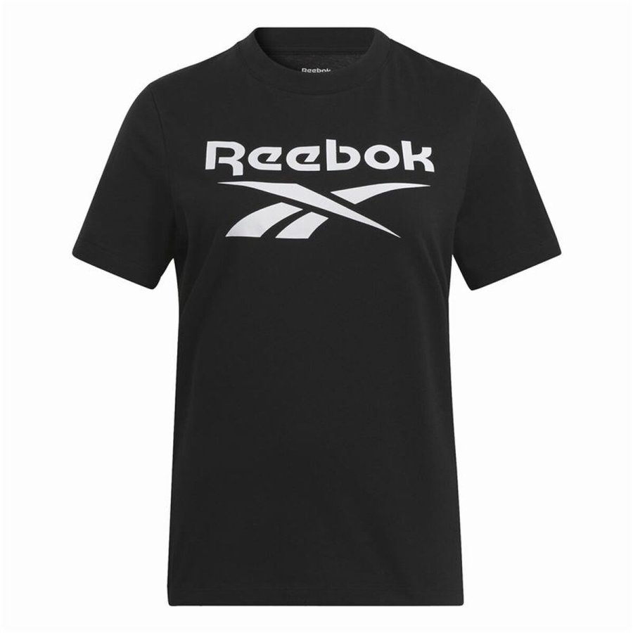 Kortrmet T-shirt til Kvinder Reebok Identity Big Logo Sort #1