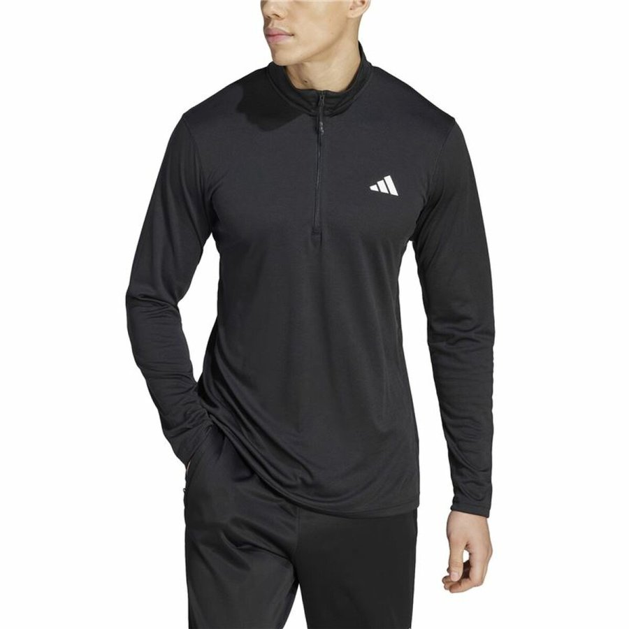 Trning sweatshirt til voksne Adidas Tr-Es+ 1I4Zip Sort #3