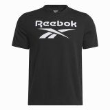 Kortrmet T-shirt til Mnd Reebok Identity Big Stacked Logo Sort S #1