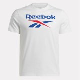 Kortrmet T-shirt til Mnd Reebok Identity Big Stacked Logo Hvid #6