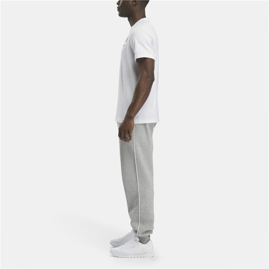 Kortrmet T-shirt til Mnd Reebok Identity Big Stacked Logo Hvid #5