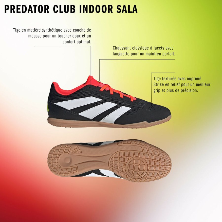Indendrs fodboldstvler til voksne Adidas Sala Predator Club In Sort #2