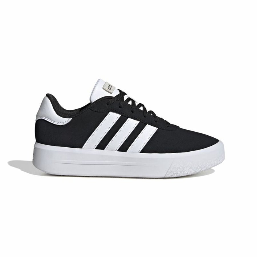Sportssneakers til damer Adidas Court Platform Suede Sort #1