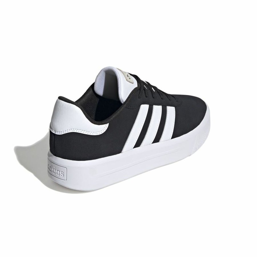 Sportssneakers til damer Adidas Court Platform Suede Sort #6