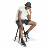 Kortrmet T-shirt til Mnd Adidas Molded Linear Hvid Natur #4