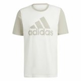 Kort�rmet T-shirt til M�nd Adidas Big Logo Single Beige #1