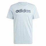 Kort�rmet T-shirt til M�nd Adidas Lin Sj Lysebl� #1