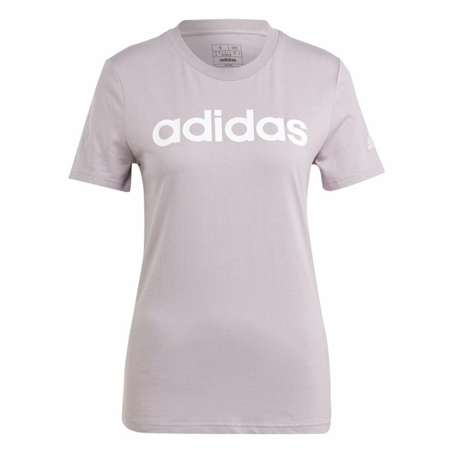 Kortrmet T-shirt til Kvinder Adidas Linear (XS) #1