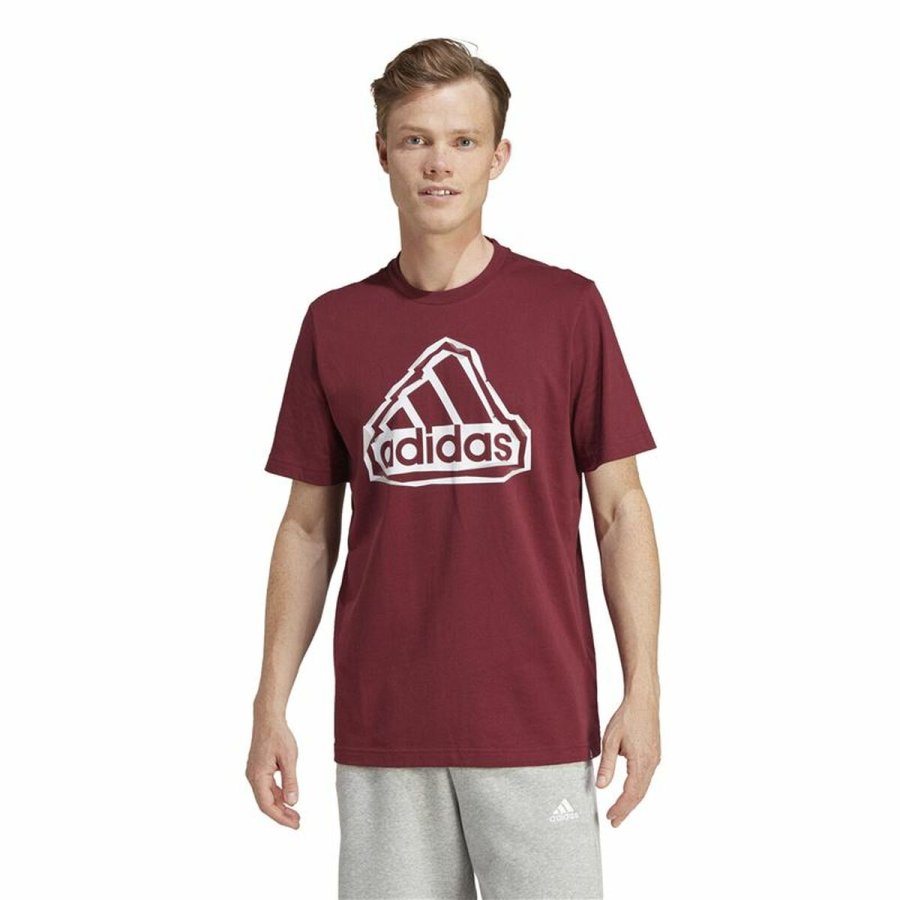 Kortrmet T-shirt til Mnd Adidas Fld Bos Brun Rdbrun #2