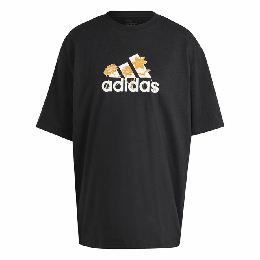 Kortrmet T-shirt til Kvinder Adidas Flower Pack Bos Sort #1